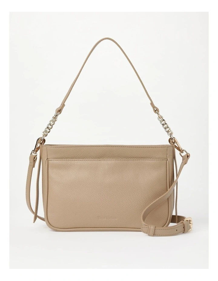 Trent Nathan Tanya Zip Top Shoulder Bag In Oatmeal 3 Trent Nathan Tanya Zip Top Shoulder Bag In Oatmeal
