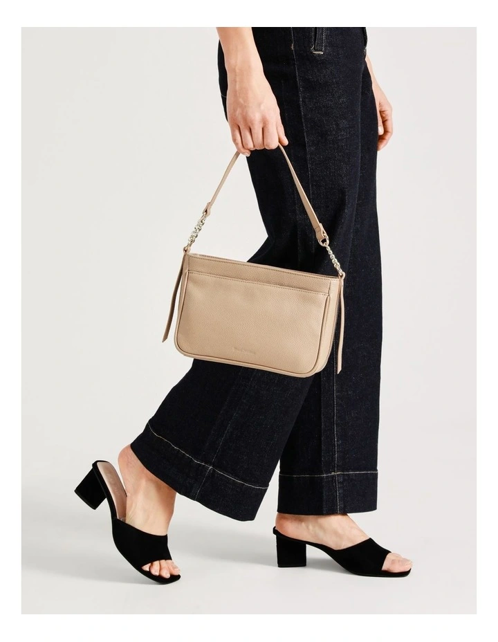 Trent Nathan Tanya Zip Top Shoulder Bag In Oatmeal 4 Trent Nathan Tanya Zip Top Shoulder Bag In Oatmeal - Image 2