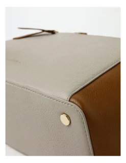 Trent Nathan Alana Zip Top Tote Bag In Combo Brown -Mocha shop 917439850 6 720x928