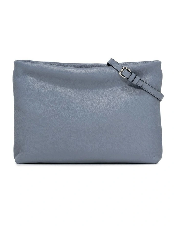 Gianni Chiarini Brenda Soft Blue Zip Top Crossbody Bag 4 Gianni Chiarini Brenda Soft Blue Zip Top Crossbody Bag - Image 2
