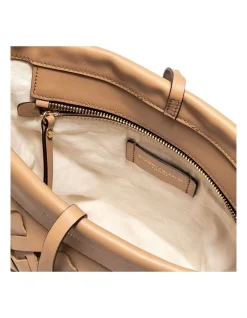 Gianni Chiarini Nur Nature Zip Top Shoulder Bag -Mocha shop 918297910 4 720x928