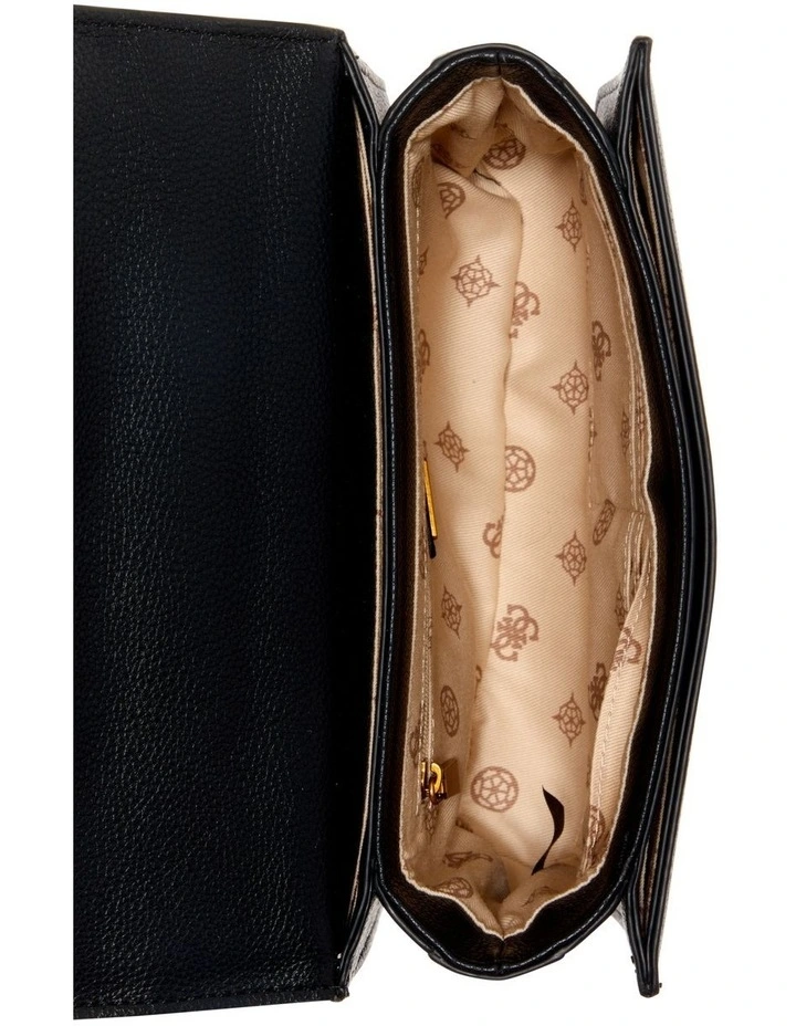 Guess Abey Black Flapover Crossbody Bag 6 Guess Abey Black Flapover Crossbody Bag - Image 4