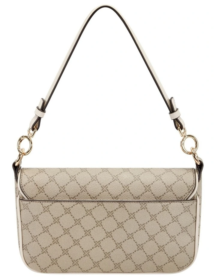 Nine West Zetta Beige Logo Milk Flapover Shoulder Bag 4 Nine West Zetta Beige Logo Milk Flapover Shoulder Bag - Image 2