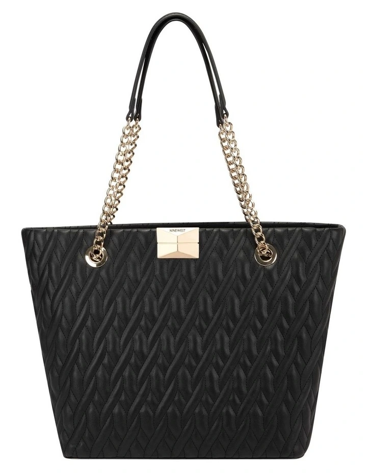 Nine West Gracelyn Black Zip Top Tote Bag 3 Nine West Gracelyn Black Zip Top Tote Bag