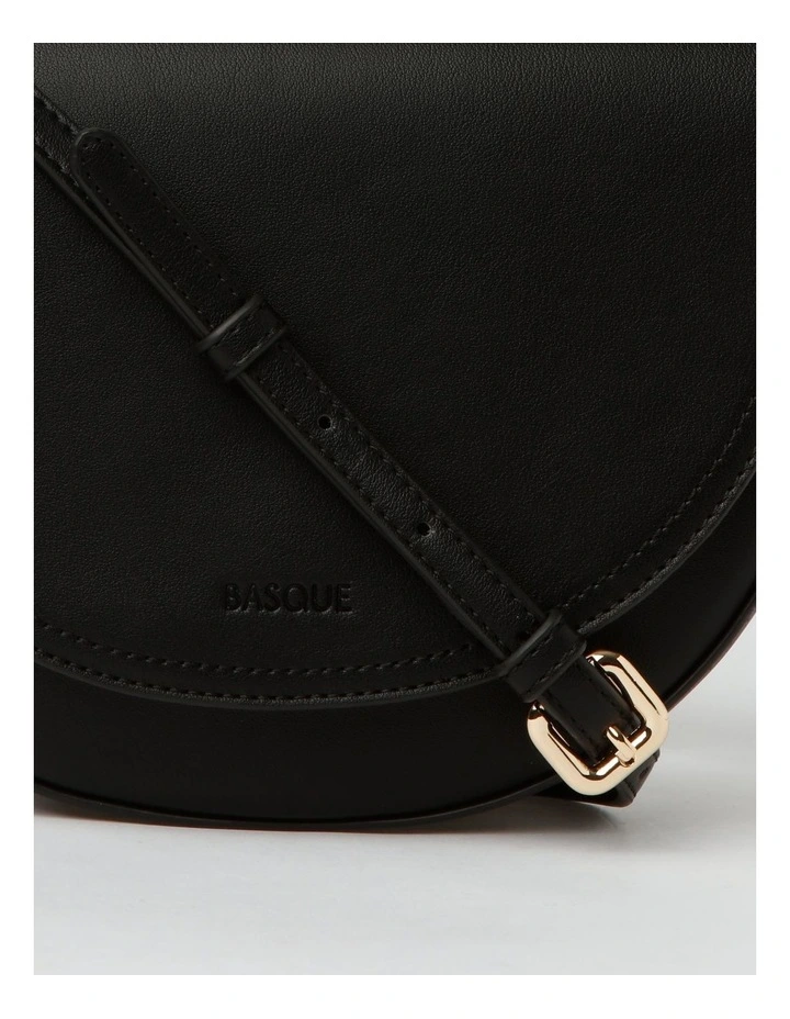 Basque Erica Saddle Crossbody Bag In Black 4 Basque Erica Saddle Crossbody Bag In Black - Image 2