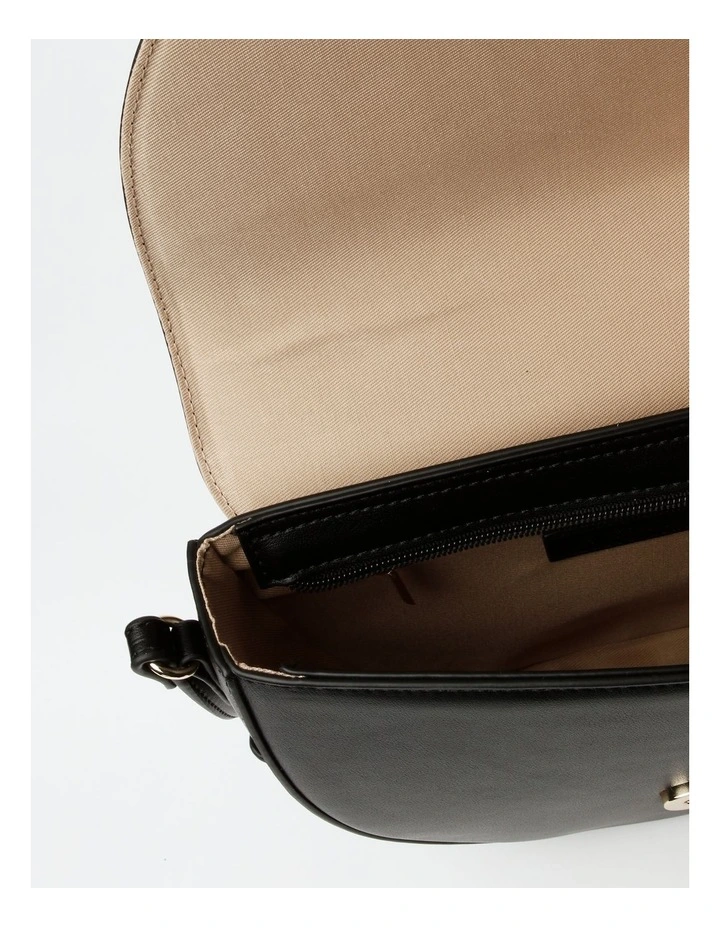 Basque Erica Saddle Crossbody Bag In Black 7 Basque Erica Saddle Crossbody Bag In Black - Image 5