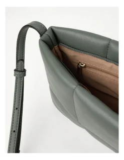 Basque Ava Zip Top Crossbody Bag In Green -Mocha shop 921257020 4 720x928