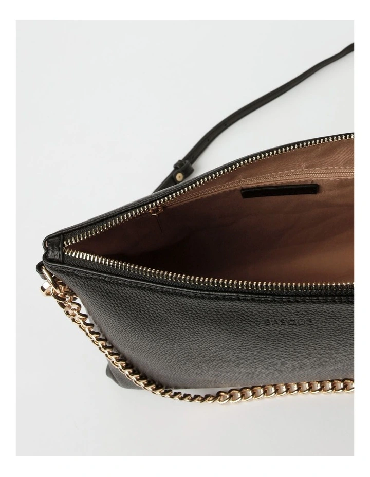 Basque Kiera Multi Gusset Shoulder Bag In Black 8 Basque Kiera Multi Gusset Shoulder Bag In Black - Image 6