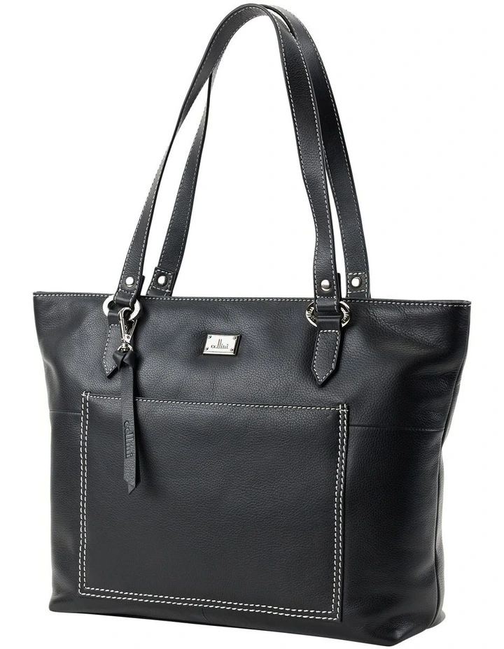 Cellini Sierra Zip Top Tote Bag In Black 4 Cellini Sierra Zip Top Tote Bag In Black - Image 2