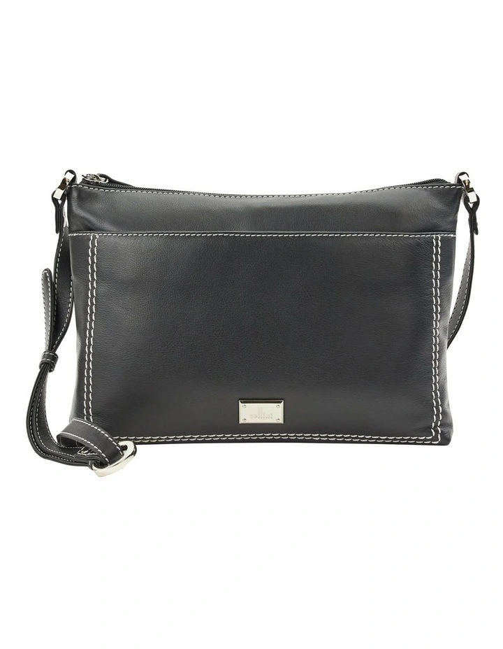 Cellini Sierra Zip Top Crossbody Bag In Black 3 Cellini Sierra Zip Top Crossbody Bag In Black