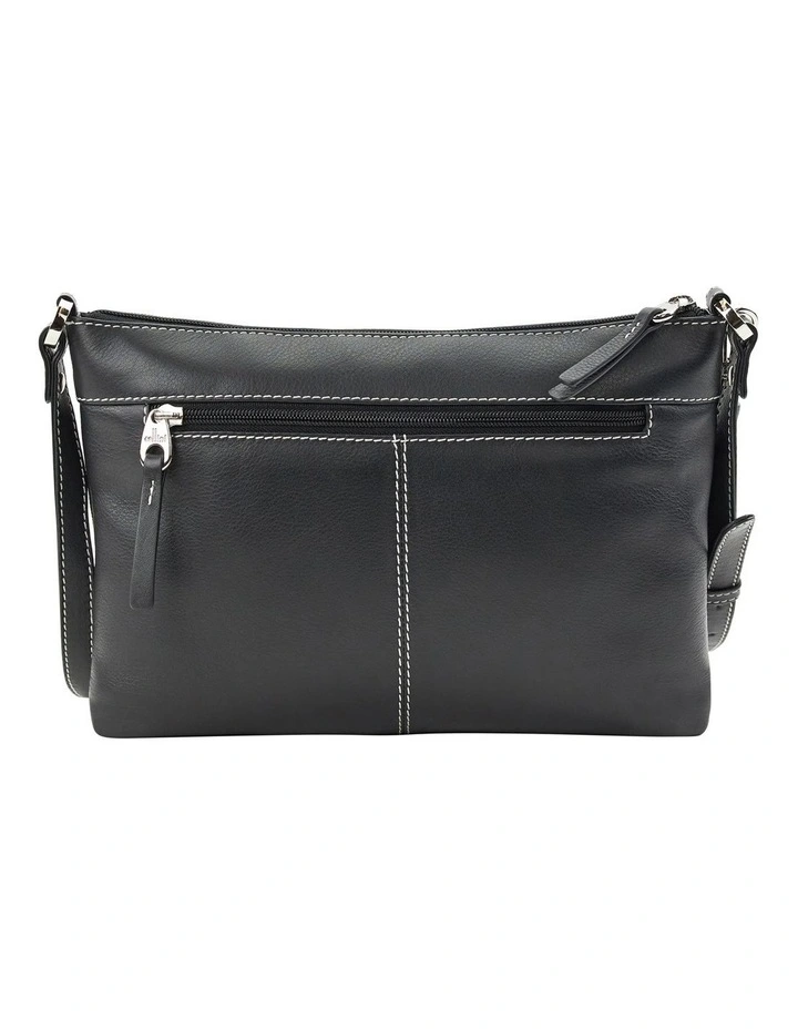 Cellini Sierra Zip Top Crossbody Bag In Black 5 Cellini Sierra Zip Top Crossbody Bag In Black - Image 3