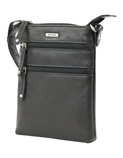 Joan Weisz Zip Top Crossbody Bag In Black -Mocha shop 921566980 2 720x928