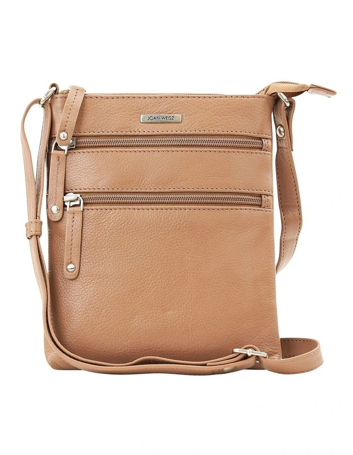 Joan Weisz Zip Top Crossbody Bag In Camel 3 Joan Weisz Zip Top Crossbody Bag In Camel
