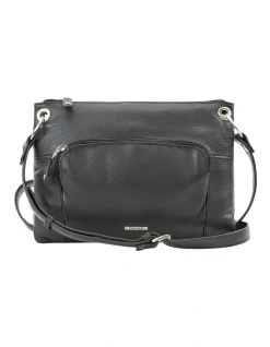 Joan Weisz Cargo Zip Top Crossbody Bag In Black