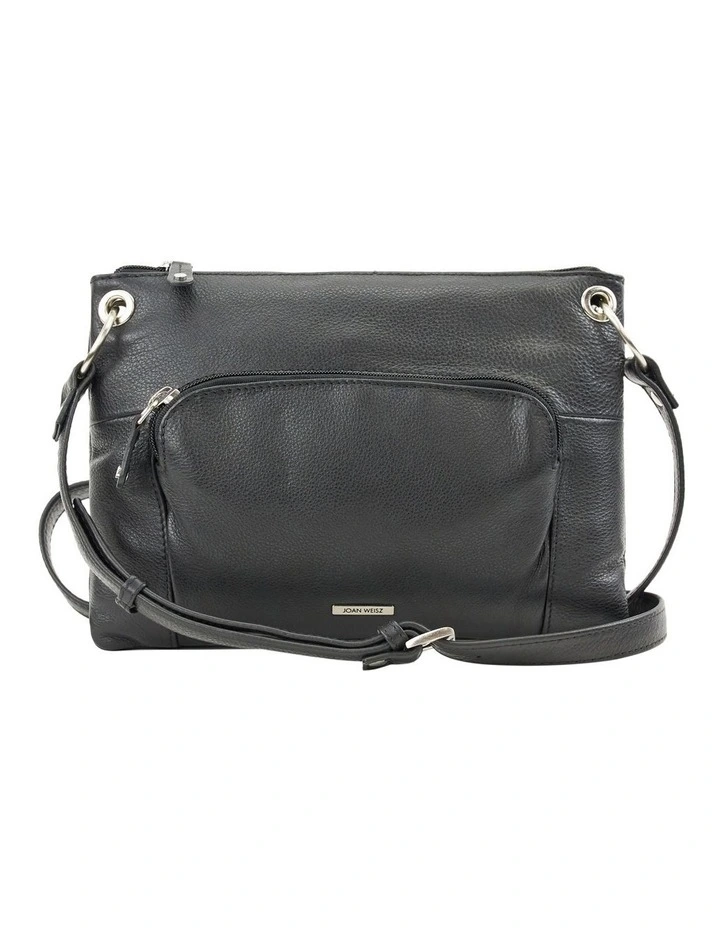 Joan Weisz Cargo Zip Top Crossbody Bag In Black 3 Joan Weisz Cargo Zip Top Crossbody Bag In Black