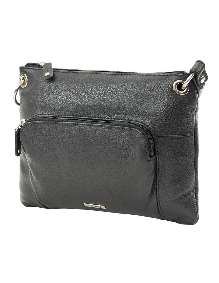 Joan Weisz Cargo Zip Top Crossbody Bag In Black 4 Joan Weisz Cargo Zip Top Crossbody Bag In Black - Image 2