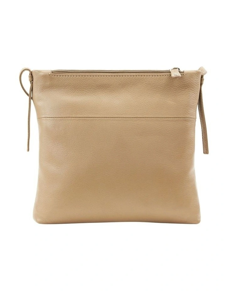 Joan Weisz Dash Zip Top Crossbody Bag In Taupe 5 Joan Weisz Dash Zip Top Crossbody Bag In Taupe - Image 3