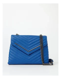 Wayne Cooper Elena Flapover Shoulder Bag In Blue