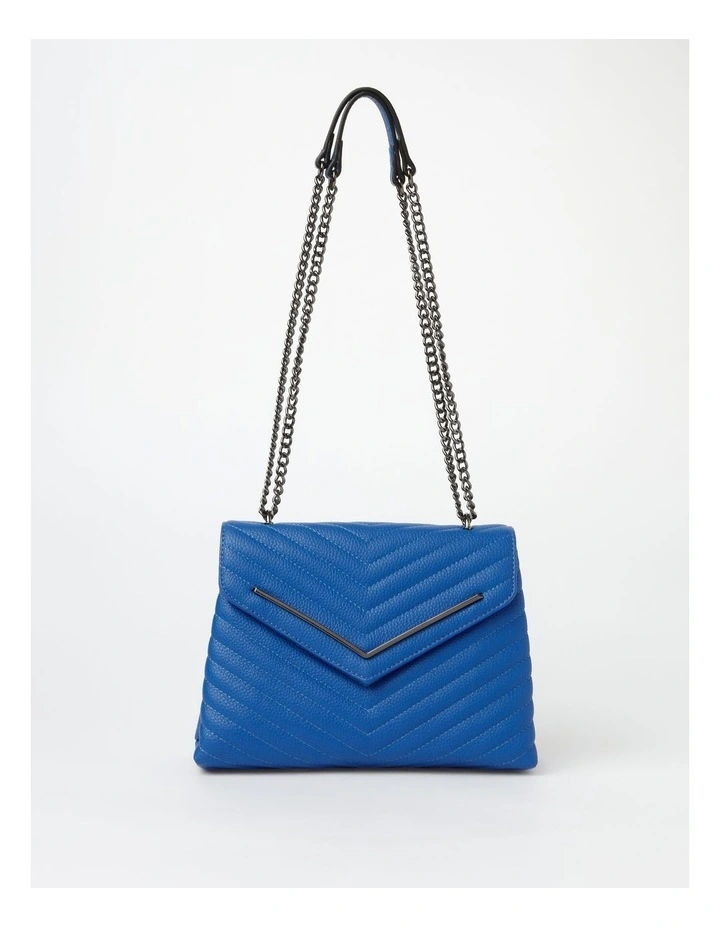 Wayne Cooper Elena Flapover Shoulder Bag In Blue 5 Wayne Cooper Elena Flapover Shoulder Bag In Blue - Image 3