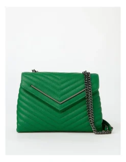 Wayne Cooper Elena Flapover Shoulder Bag In Green