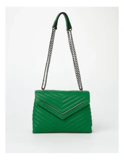 Wayne Cooper Elena Flapover Shoulder Bag In Green 11 Wayne Cooper Elena Flapover Shoulder Bag In Green -Mocha shop 922334950 3 1 720x928