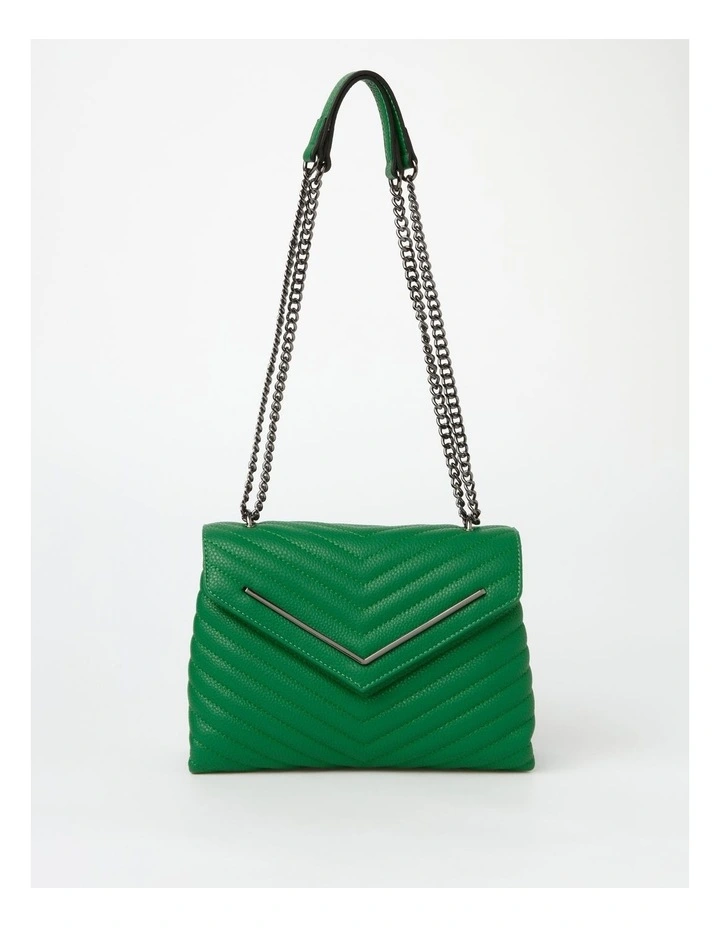 Wayne Cooper Elena Flapover Shoulder Bag In Green 5 Wayne Cooper Elena Flapover Shoulder Bag In Green - Image 3