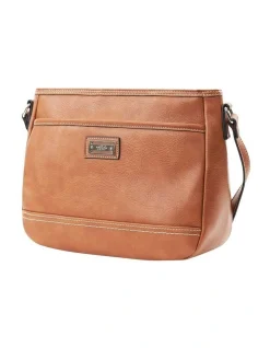 Cellini Sport Winona Zip Top Crossbody Bag In Tan -Mocha shop 923308300 2 720x928