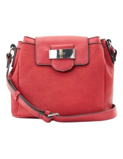 Cellini Sport Patti Zip Top Crossbody Bag In Red