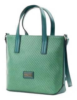Cellini Sport Holly Zip Top Satchel Bag In Green -Mocha shop 923309110 3 1 720x928