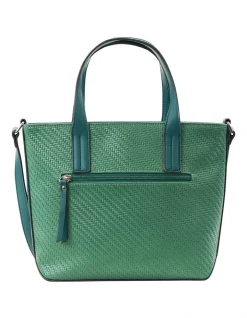 Cellini Sport Holly Zip Top Satchel Bag In Green -Mocha shop 923309110 4 720x928