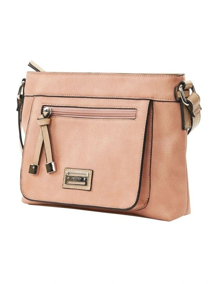 Cellini Sport Edith Zip Top Crossbody Bag In Blush 4 Cellini Sport Edith Zip Top Crossbody Bag In Blush - Image 2