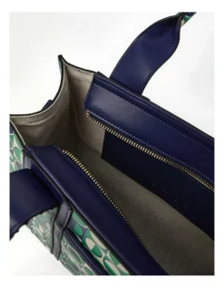 Marcs St Barts Mini Tote Bag In Green/Blue -Mocha shop 924198670 5 720x928