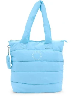 X Y Active Quilted Tote Bag In Blue