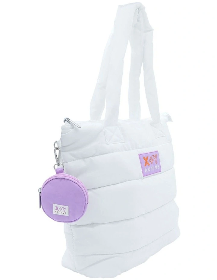 X Y Active Quilted Tote Bag In White 4 X Y Active Quilted Tote Bag In White - Image 2