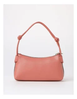 DKNY Kiera Zip Top Shoulder Bag In Coral