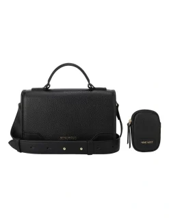 Nine West Brooklyn Flapover Crossbody Bag In Black