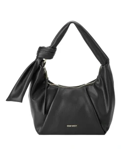 Nine West Doris Zip Top Hobo Bag In Black