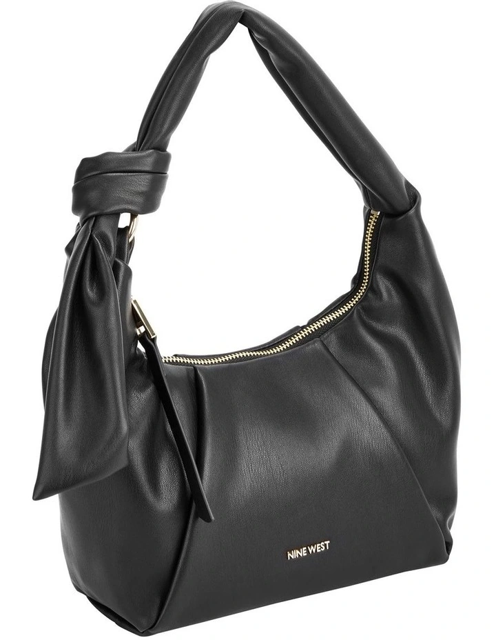 Nine West Doris Zip Top Hobo Bag In Black 4 Nine West Doris Zip Top Hobo Bag In Black - Image 2