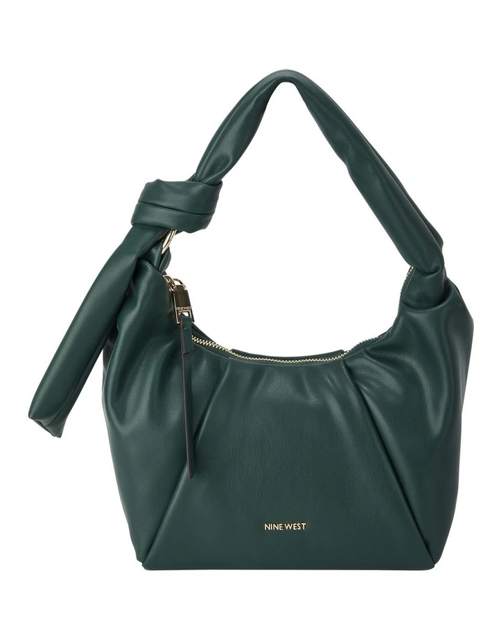 Nine West Doris Zip Top Hobo Bag In Bottle Green 3 Nine West Doris Zip Top Hobo Bag In Bottle Green