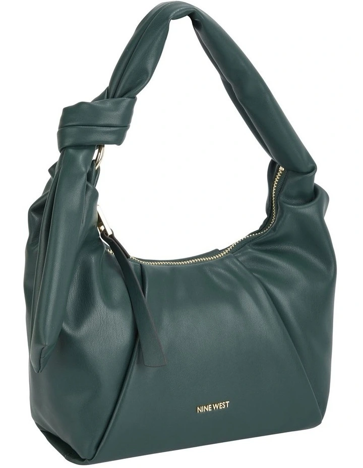 Nine West Doris Zip Top Hobo Bag In Bottle Green 4 Nine West Doris Zip Top Hobo Bag In Bottle Green - Image 2