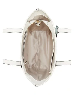 Nine West Emery Logo Zip Top Tote Bag In Beige/Aloe -Mocha shop 926659990 3 720x928