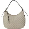 Nine West Irina Logo Zip Top Hobo Bag In Beige Multi -Mocha shop 926660080 1 720x928