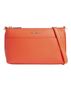 Calvin Klein Faux Leather Crossbody Bag In Deep Orange -Mocha shop 926889040 3 720x928