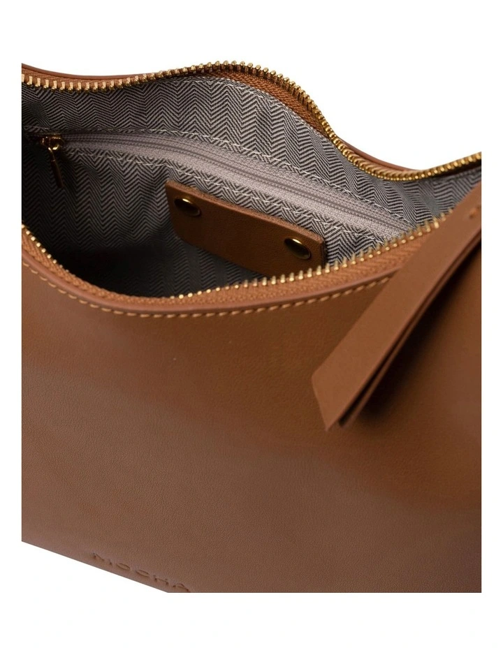 Mocha Amina Leather Hobo Bag In Tan 5 Mocha Amina Leather Hobo Bag In Tan - Image 3