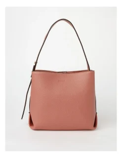 Basque Ella Bucket Shoulder Bag In Coral