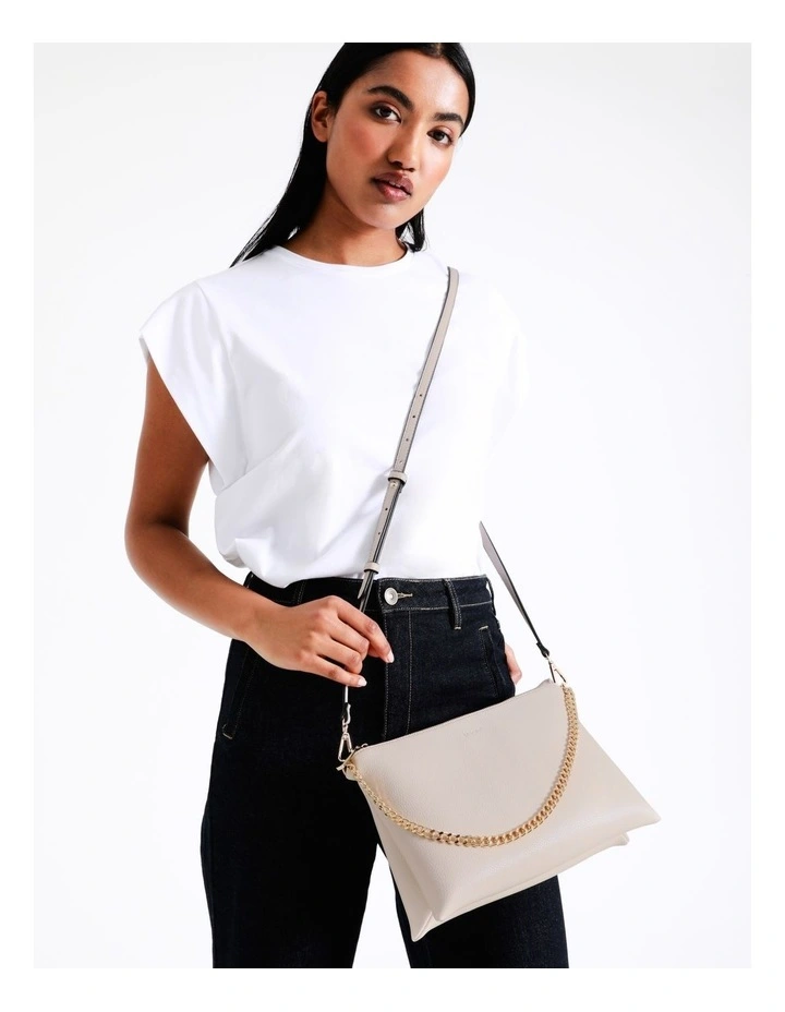 Basque Kiera Multi Gusset Shoulder Bag In Stone 4 Basque Kiera Multi Gusset Shoulder Bag In Stone - Image 2