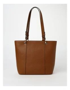 Basque Ajay Zip Top Tote Bag In Tan