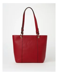 Basque Ajay Zip Top Tote Bag In Red