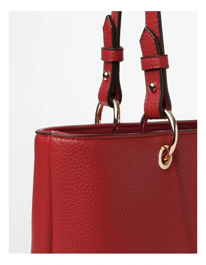 Basque Ajay Zip Top Tote Bag In Red 7 Basque Ajay Zip Top Tote Bag In Red - Image 5