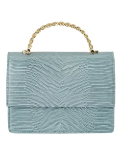 Olga Berg Blu Allie Top Handle Crossbody Bag In Blue